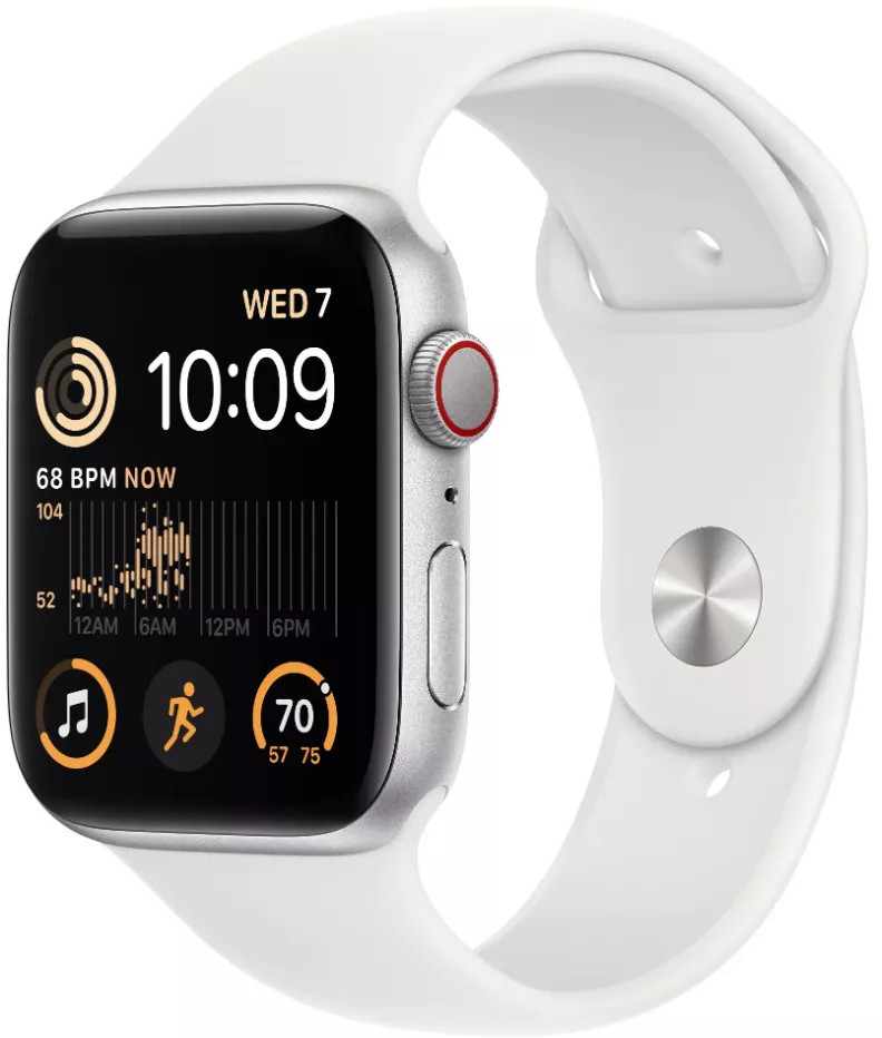 Умные часы Apple Watch Series SE Gen 2 40 мм Aluminium Case, silver/white Sport Band S/M
